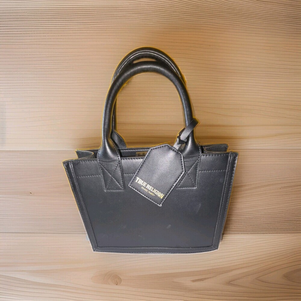 True Religion Black Faux Leather Purse Rn 109028 Crossbody Bag Y2K Sku 232